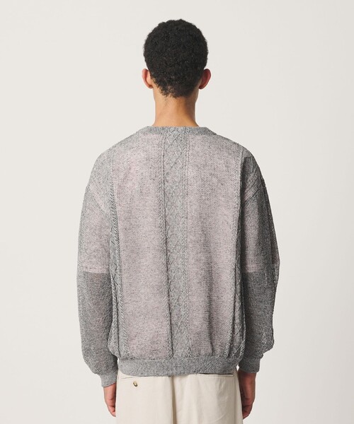 BEAUTY＆YOUTH UNITED ARROWS カーディガン アイレットパターン シアー