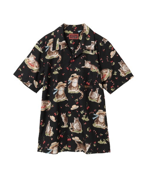 Karl Helmut シャツ さくらんぼの丘のねこプリントシャツブラウス