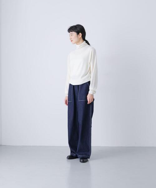 「かぐれ」 デニムパンツ FREE インディゴブルー レディース_画像5