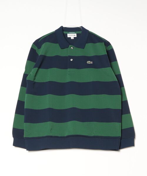 【希少・フランス製】LACOSTE 長袖ポロシャツ グリーン サイズ5 LACOSTE（ラコステ） 長袖ポロシャツ LARGE グリーン系その他 メンズ
