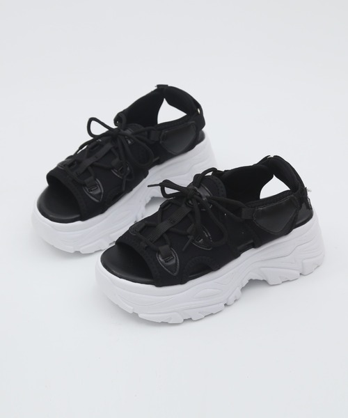 「Shoes in Closet」 フラットサンダル M ブラック レディース_画像4