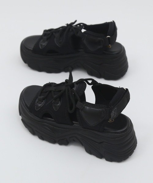 「Shoes in Closet」 フラットサンダル M ブラック レディース_画像7