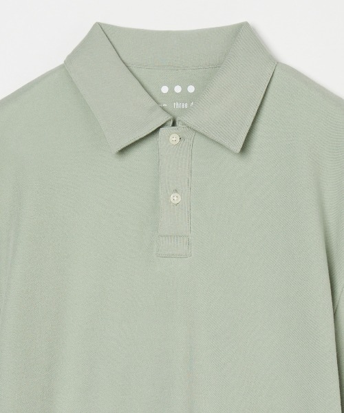 「three dots」 半袖ポロシャツ LARGE イエロー メンズ_画像7