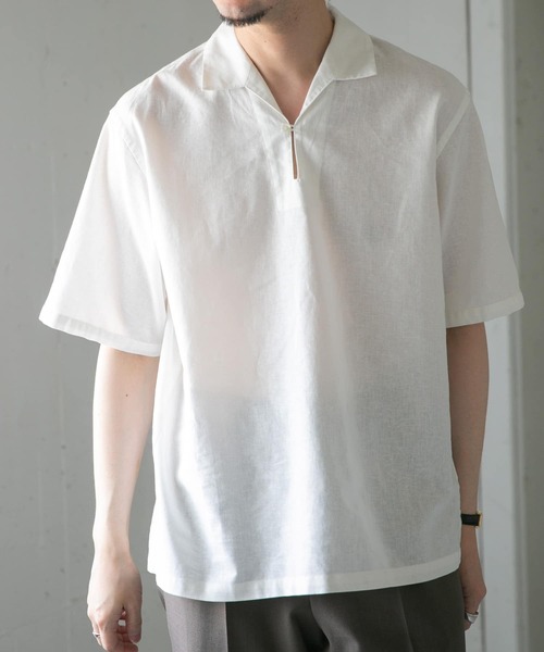 「URBAN RESEARCH ROSSO MEN」 半袖シャツ MEDIUM ネイビー メンズ_画像2