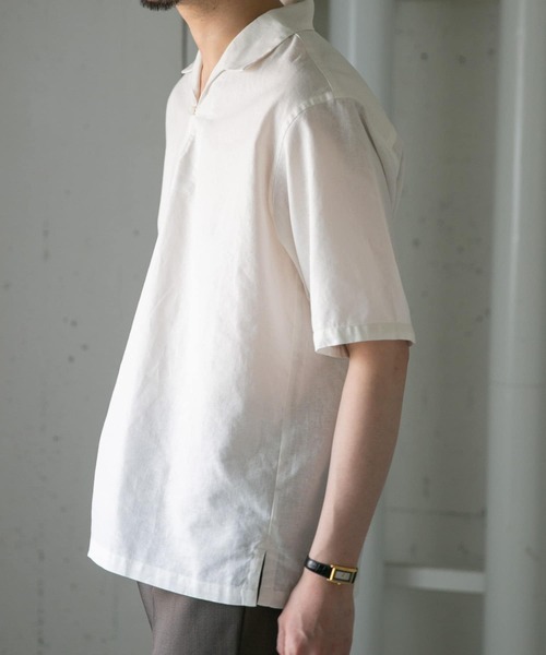 「URBAN RESEARCH ROSSO MEN」 半袖シャツ MEDIUM ネイビー メンズ_画像3