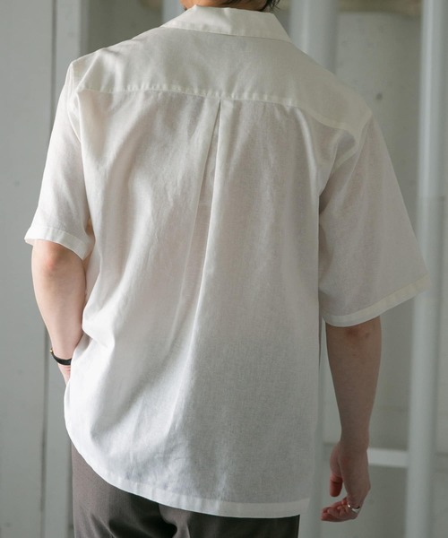 「URBAN RESEARCH ROSSO MEN」 半袖シャツ MEDIUM ネイビー メンズ_画像4
