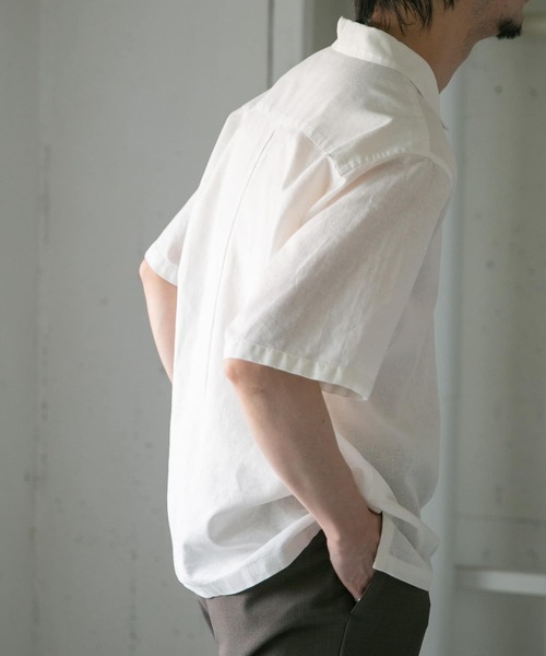 「URBAN RESEARCH ROSSO MEN」 半袖シャツ MEDIUM ネイビー メンズ_画像5