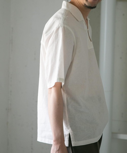 「URBAN RESEARCH ROSSO MEN」 半袖シャツ MEDIUM ネイビー メンズ_画像6