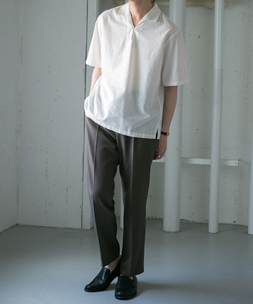 「URBAN RESEARCH ROSSO MEN」 半袖シャツ MEDIUM ネイビー メンズ_画像7