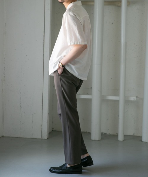 「URBAN RESEARCH ROSSO MEN」 半袖シャツ MEDIUM ネイビー メンズ_画像9