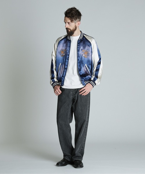Schott N.Y.C（ショット） 「Schott」 スカジャン L グリーン メンズ