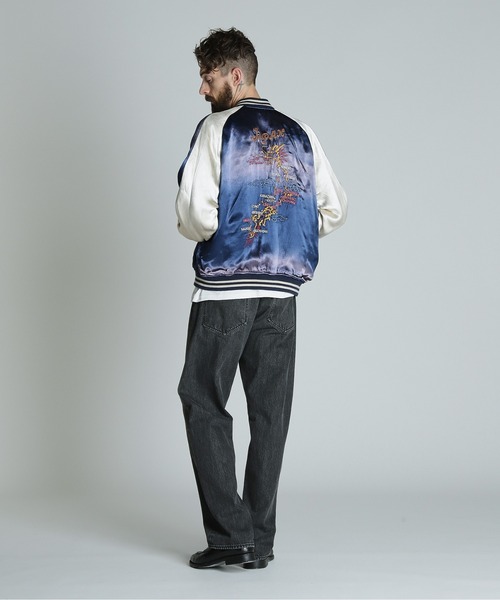 Schott N.Y.C（ショット） 「Schott」 スカジャン L グリーン メンズ
