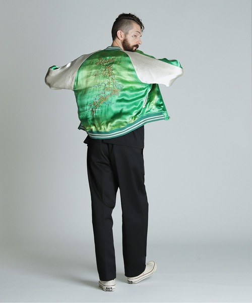 SCHOTT スカジャン Lサイズ Schott N.Y.C（ショット） 「Schott」 スカジャン L グリーン メンズ