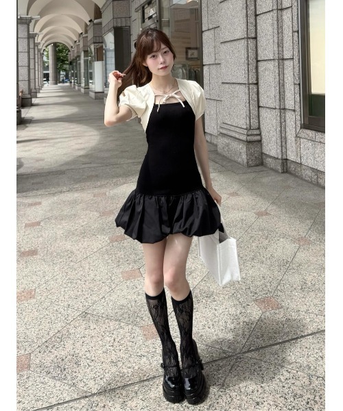 Darich（ダーリッチ） ワンピース 半袖 ボレロセットバルーンミニ