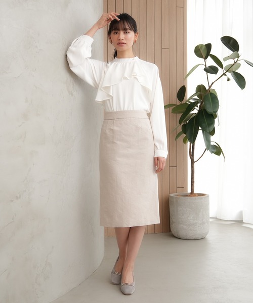 「TRUDEA」 長袖ブラウス LARGE ホワイト レディース_画像2