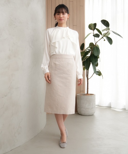 「TRUDEA」 長袖ブラウス LARGE ホワイト レディース_画像3