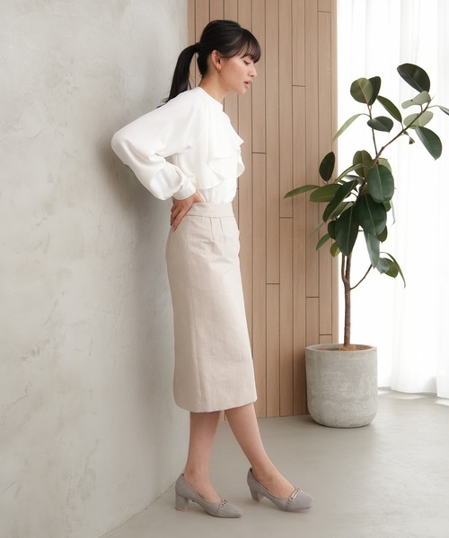 「TRUDEA」 長袖ブラウス LARGE ホワイト レディース_画像4