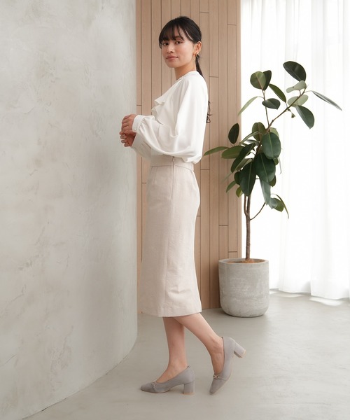 「TRUDEA」 長袖ブラウス LARGE ホワイト レディース_画像5