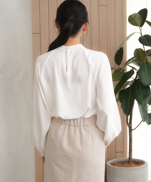 「TRUDEA」 長袖ブラウス LARGE ホワイト レディース_画像9