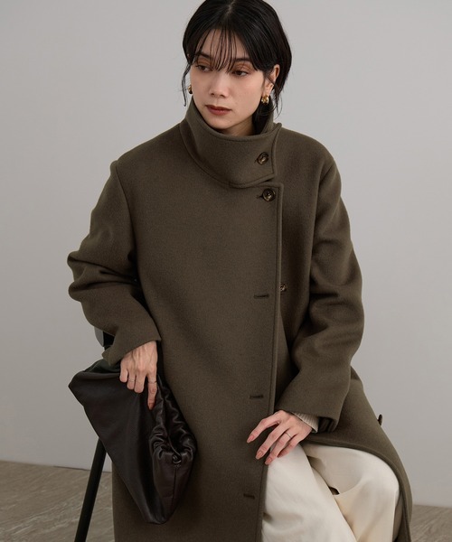 ADAM ET ROPE アダムエロペ ウールチェスターコート グリーン SALON adam et rope'（サロン アダム エ ロペ） コート チェスター
