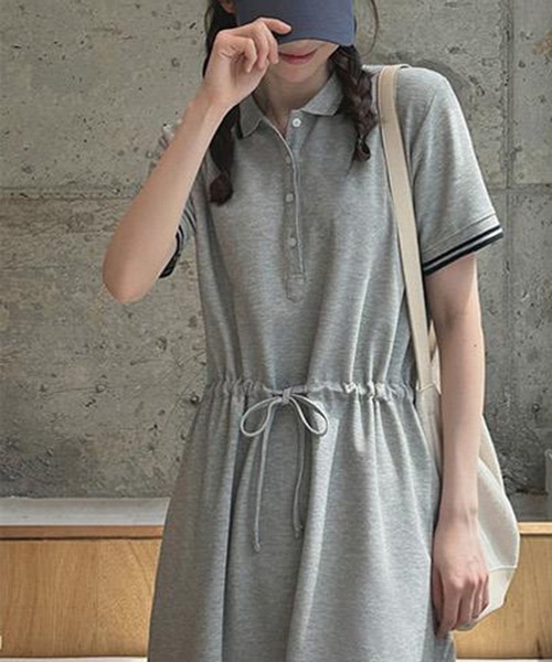 「FREE STYLISTS」 「LIMI」シャツワンピース FREE グレー レディース_画像4
