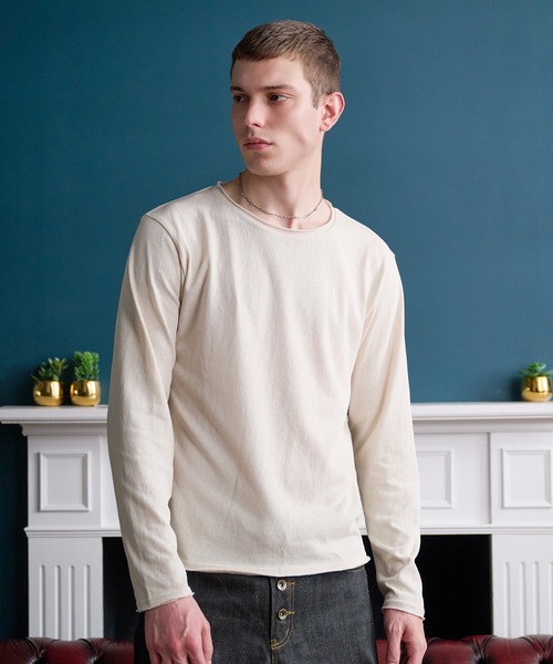 Regen Glanz tシャツ raw-edge essential long sleeve tee / ロウ