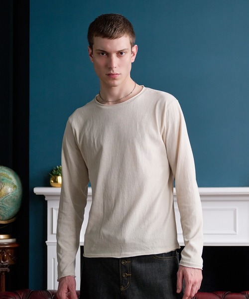 Regen Glanz tシャツ raw-edge essential long sleeve tee / ロウ