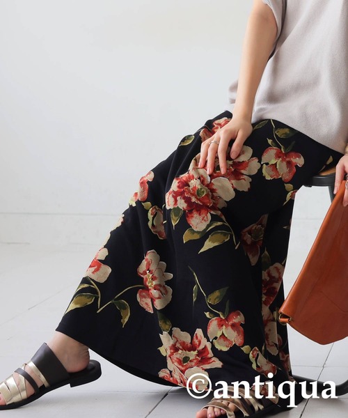 「antiqua」 ロングスカート ONESIZE ブラック レディース_画像6