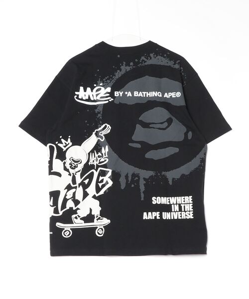 「AAPE BY A BATHING APE」 半袖Tシャツ LARGE ブルー系その他2 メンズ_画像3
