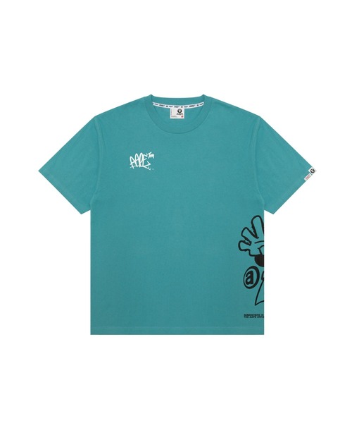 「AAPE BY A BATHING APE」 半袖Tシャツ LARGE ブルー系その他2 メンズ_画像9