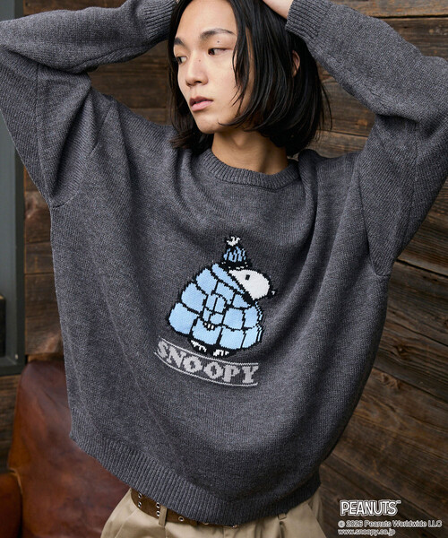 PUBLUX（パブリュクス） セーター ニット 厚手 THE PEANUTS/Snoopy