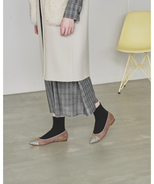 バレエシューズ パンプス ポインテッドトゥ フラットバレエシューズ