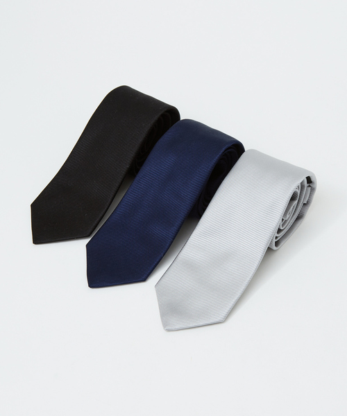 ABAHOUSE（アバハウス） ネクタイ 「定番」シルク 無地 ネクタイ