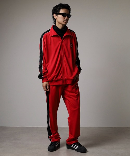 24Karats ベロア セットアップ トラックジャケット ジャージ パンツ 赤 Yahoo!オークション - 24karats ベロア セットアップ 上下
