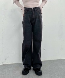 AAKAM ブラックストレートデニム archives ジーンズ デニム デニムパンツ ストレートデニム