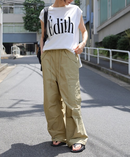 andme（アンドミー） ワイドパンツ カーゴパンツ 2wayミリタリーカーゴ