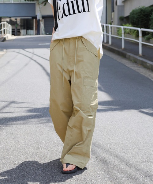 andme（アンドミー） ワイドパンツ カーゴパンツ 2wayミリタリーカーゴ