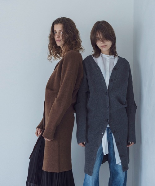 カーディガン TOTORO tuck design long cardigan(タックデザインロングカーディガン) レディース DRESSLAVE カーディガン TOTORO tuck design long cardigan