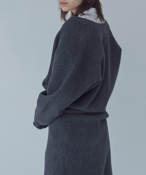 カーディガン TOTORO tuck design long cardigan(タックデザインロングカーディガン) レディース DRESSLAVE カーディガン TOTORO tuck design long cardigan