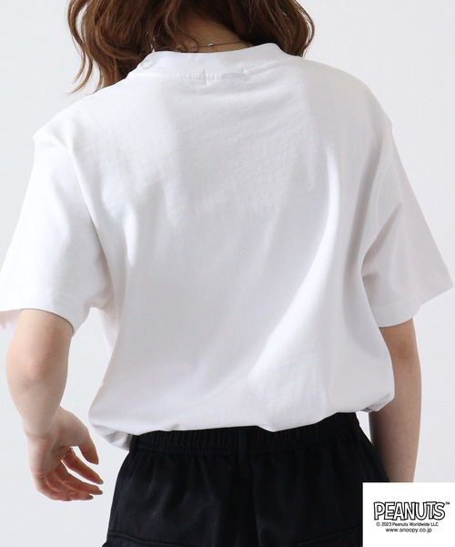 PEANUTS tシャツ スヌーピー ヘビーウェイト ロック Tシャツ