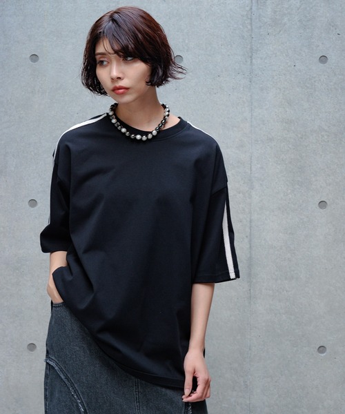 PAGEBOY tシャツ ラインスリーブルーズTシャツ レディース