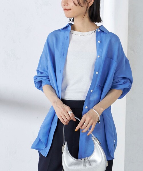 ブラウス シャツ 「手洗い可能」IMPERIAL LINEN オーバー シャツ レディース SHIPS ブラウス シャツ 「手洗い可能」IMPERIAL LINEN オーバー