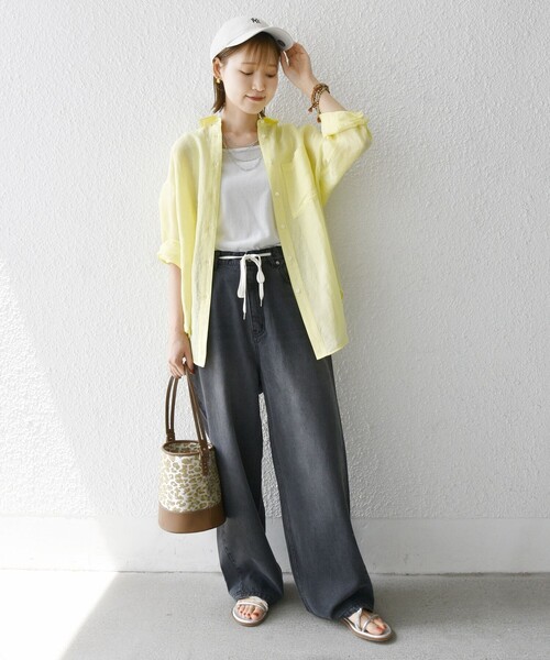 SHIPS ブラウス シャツ 「手洗い可能」IMPERIAL LINEN オーバー