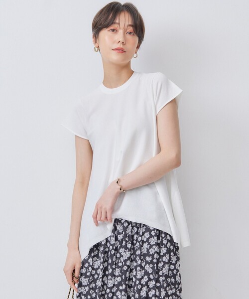 ニット セーター 「WEB限定カラーあり」バックフレアニットTシャツ レディース