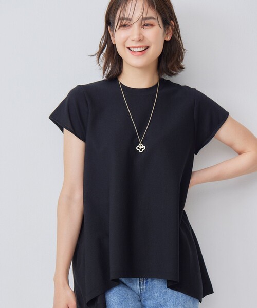 ニット セーター 「WEB限定カラーあり」バックフレアニットTシャツ レディース 組曲 ニット セーター 「WEB限定カラーあり」バックフレアニット