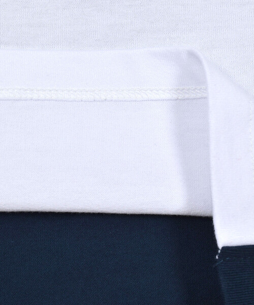 Tシャツワンピース ショート 半袖 バイカラー クルーネック 切替 maricum-1.jpg
