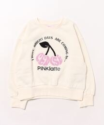 り－★新品 ピンクラテ★裏起毛ガ―リ―ロゴトレ－ナ－ 160 PINK-latte（ピンクラテ） トレーナー PINK-latte SPORTS/ピンクラテ