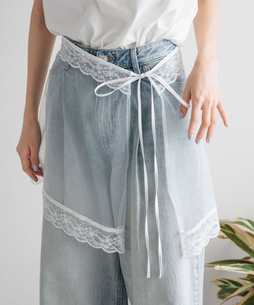 AD2021 コムデギャルソン ドッキング半袖ニット ラメ レース ベルト AD2021 コムデギャルソン ドッキング半袖ニット ラメ レース ベルト