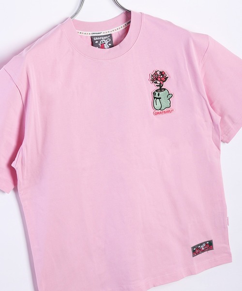 obli  ロゴワッペンTシャツ/ピンク ロゴワッペンTシャツ/ピンク | TOPS | OBLI