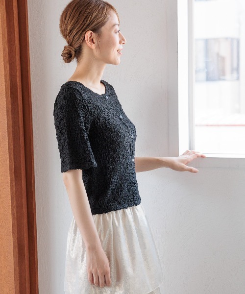 カーディガン ショート半袖カーデ / 1215274700 レディース ショート半袖カーディガン | PROPORTION BODY DRESSING